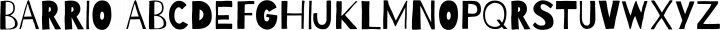 Barrio Regular free font